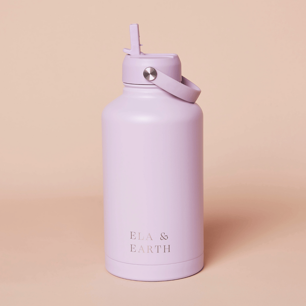 1.8 litre insulated water bottle with straw lid - lilac