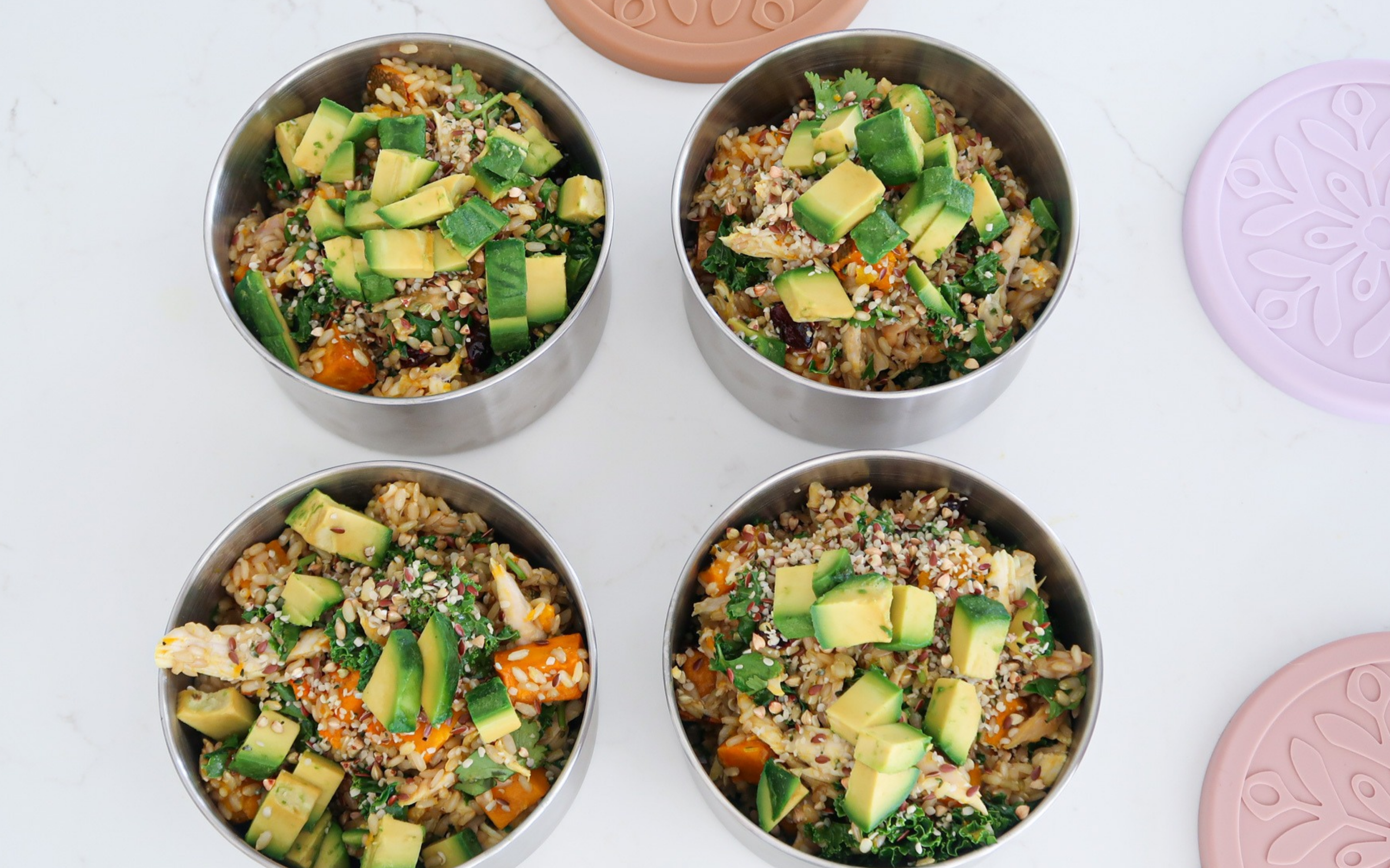 Lunch Box Series 12: Lemon Chicken Buddha Bowl & How To Batch Prep For Teenagers