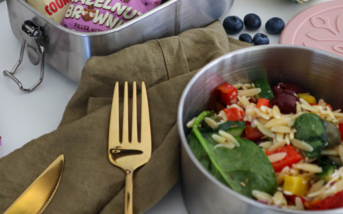 Lunch Box Series 10: Mediterranean Orzo Salad & Snackboy