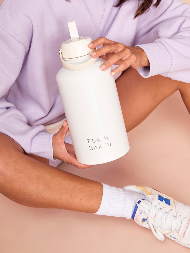 Insulated drink bottle - White