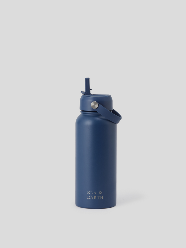 1 litre Stainless Steel Water Bottle - Navy