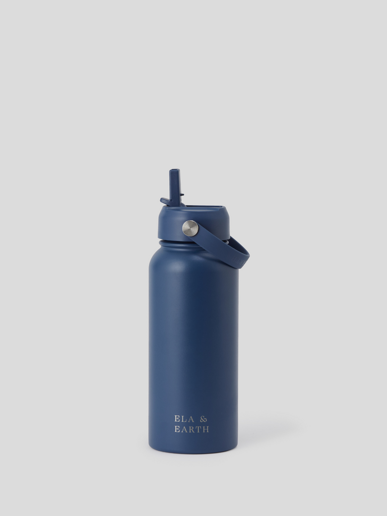 1 litre Stainless Steel Water Bottle - Navy