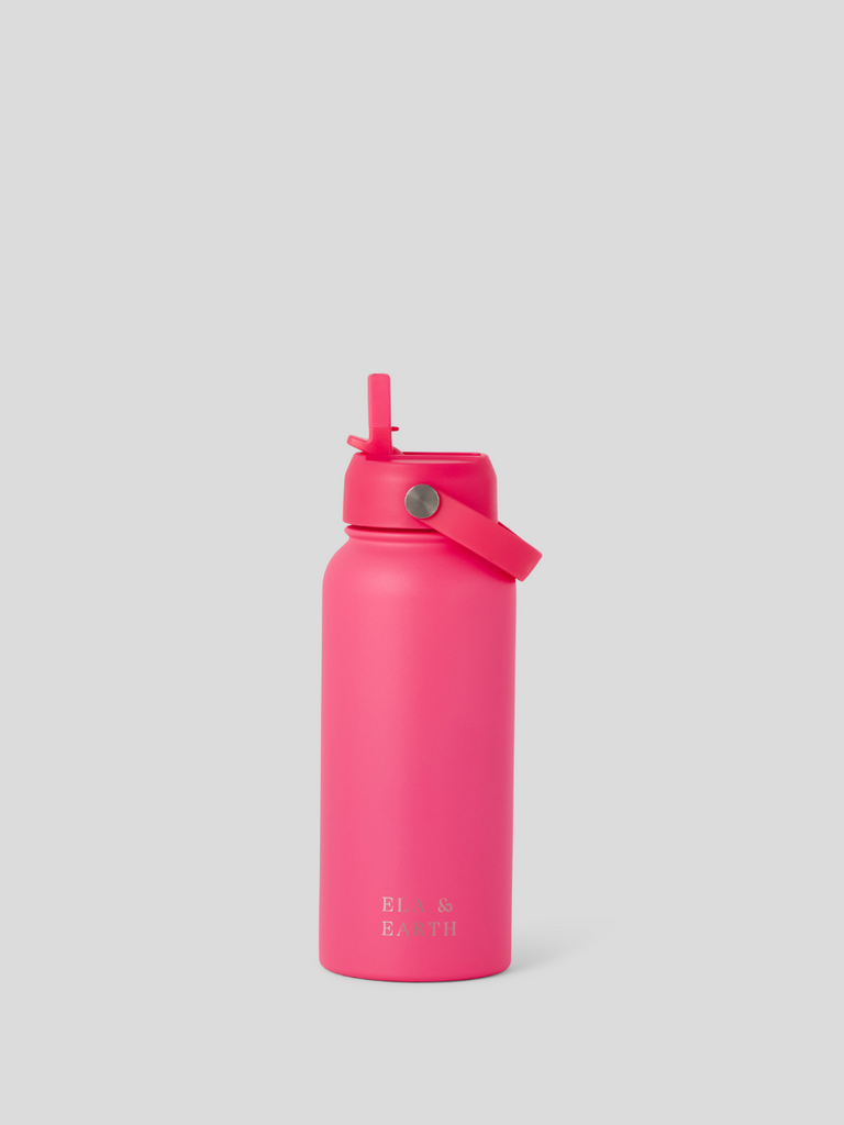 1 litre Stainless Steel Water Bottle - Pink 