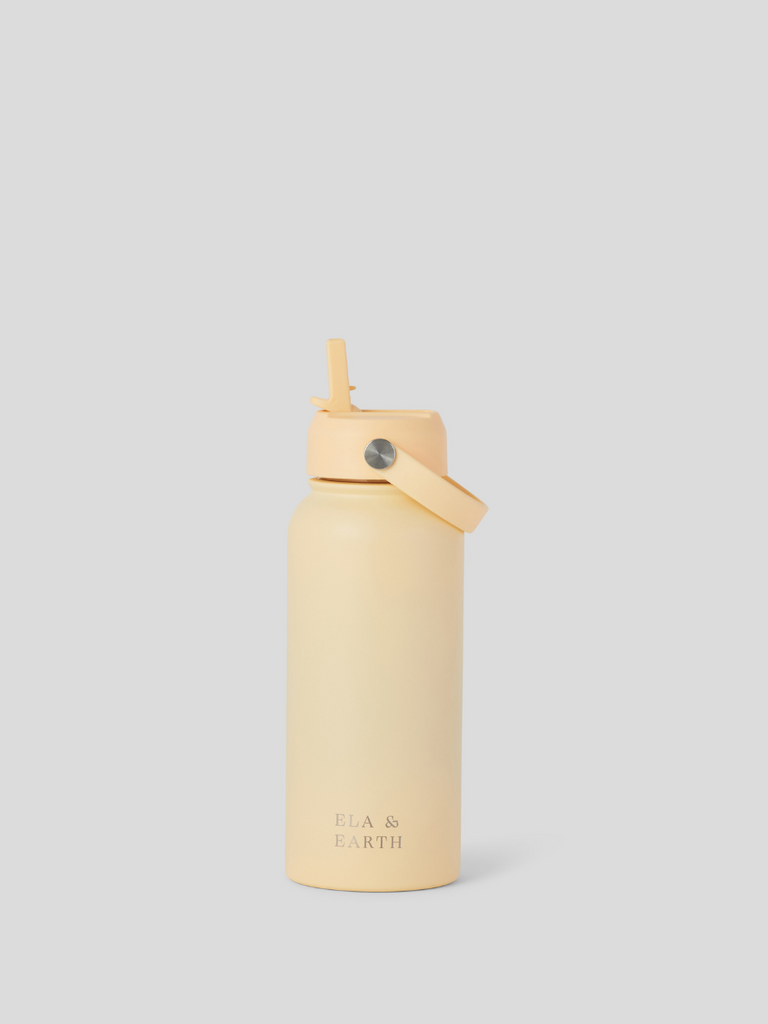 1 litre Stainless Steel Water Bottle - yellow