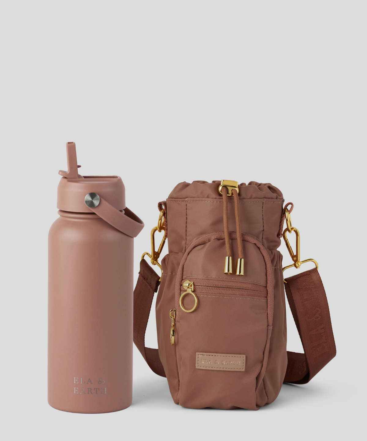 Rose Water Bottle and Water bottle Bag set 