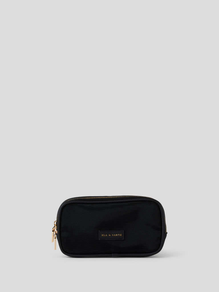 Small Travel Case - Black With Gold Detailing 