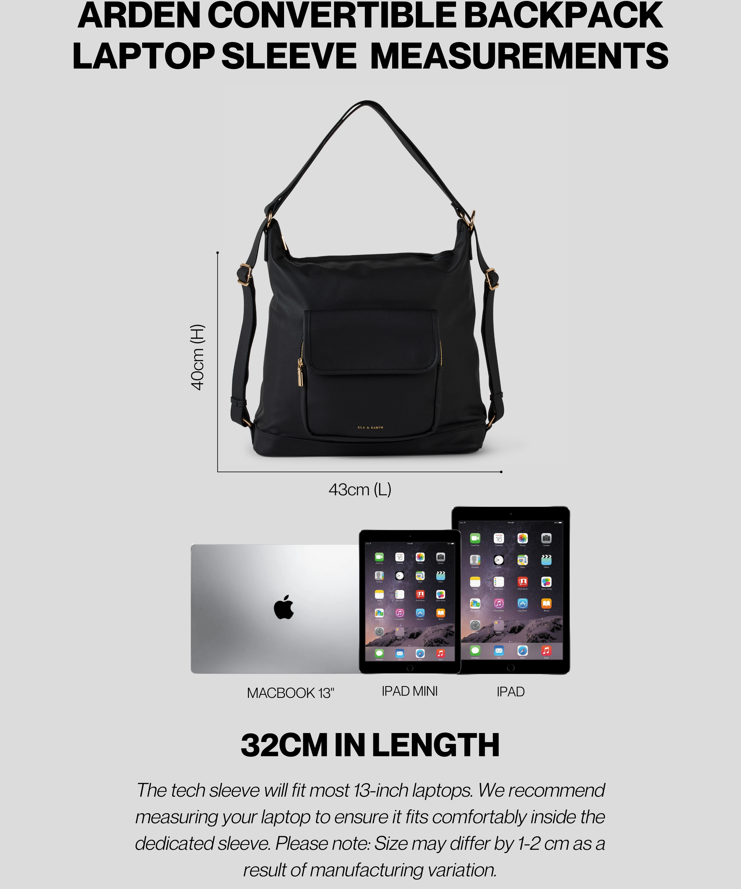 Spacious Backpack Dimensions 