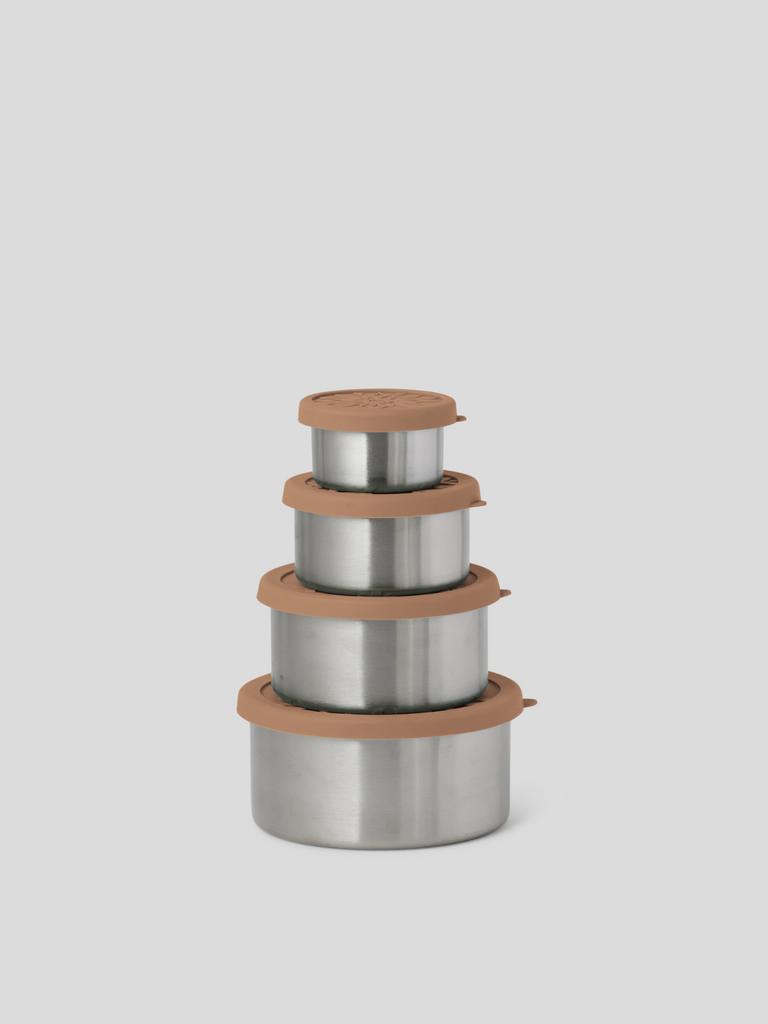 Stainless steel nesting containers