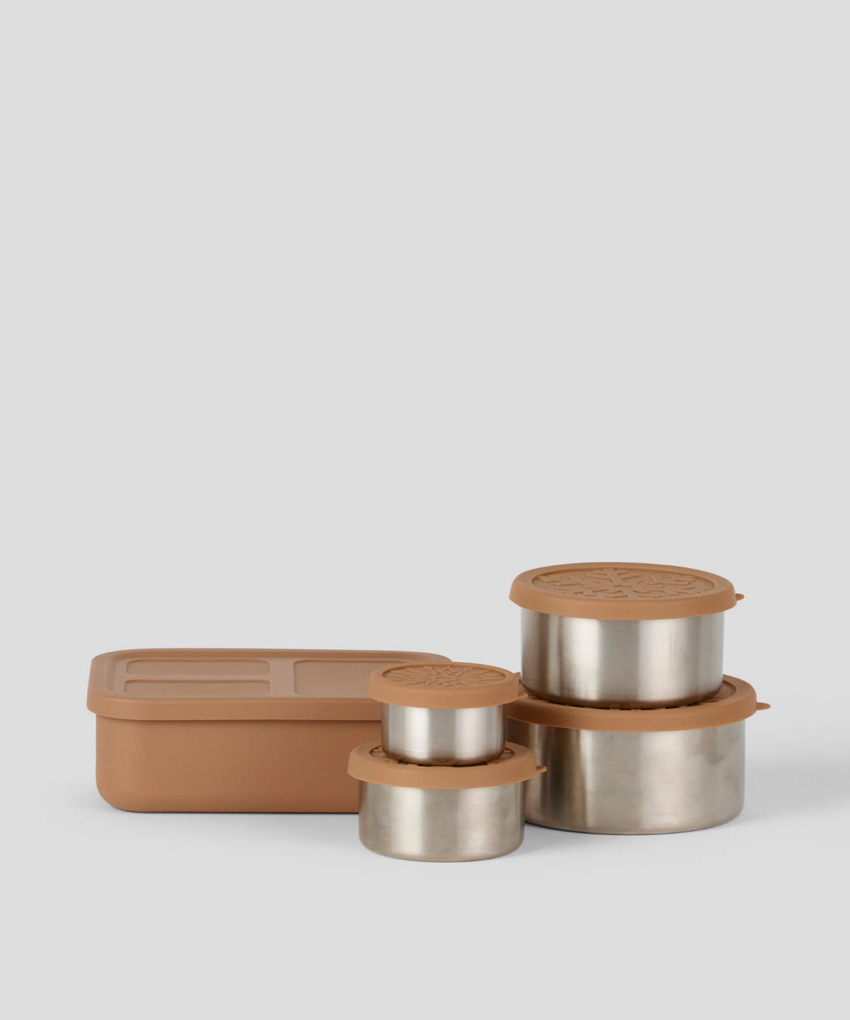 Lunch Box Set  - Brown / Beige 