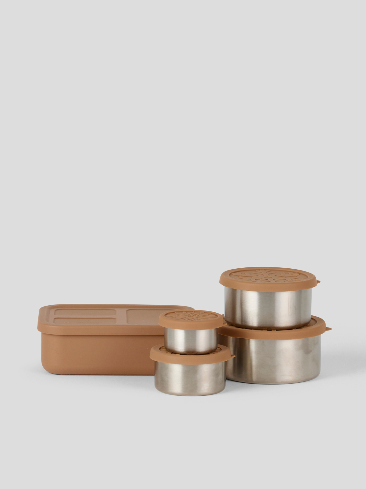 Lunch Box Set  - Brown / Beige 