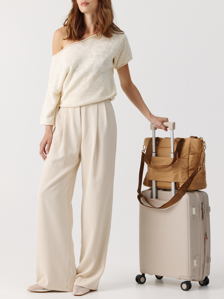 Smart Travel Tote Bag - Brown