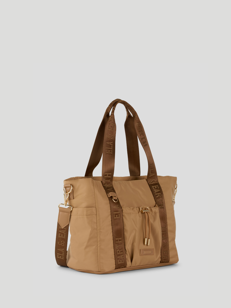 Everyday Work Bag - Biscuit With Gold 