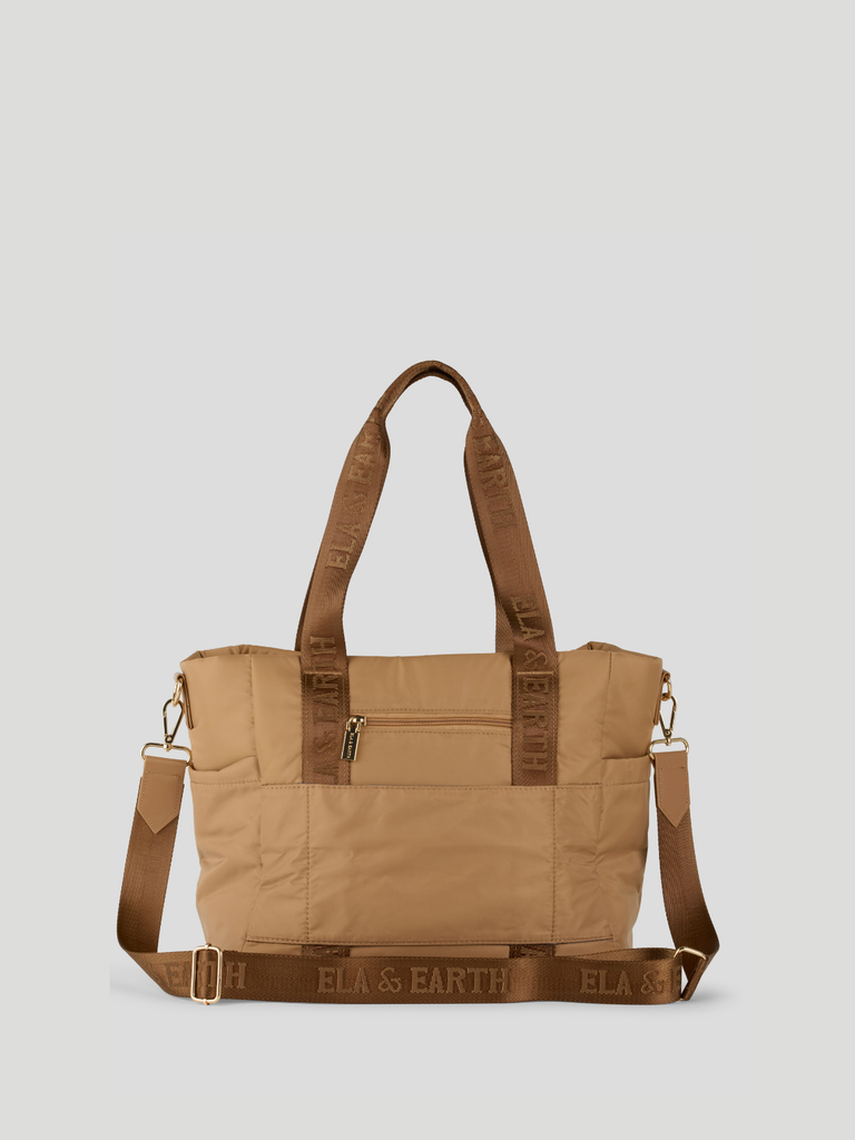 Trendy Women's Tote Bag - Brown