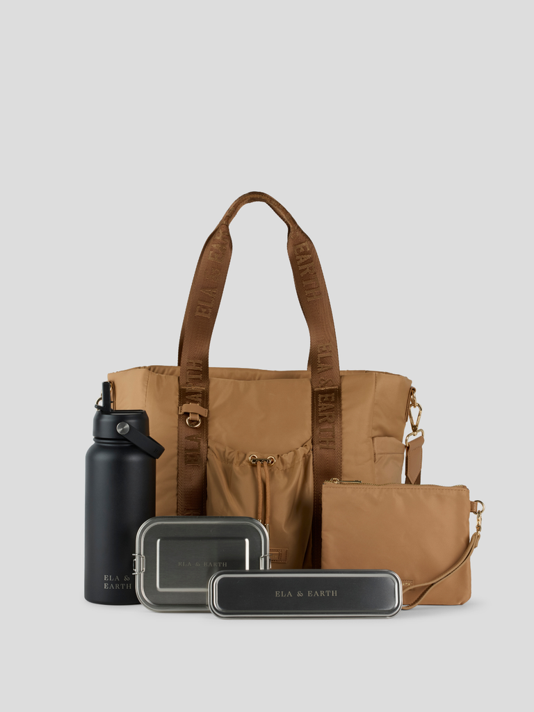 Ultimate Medium Tote Bag - Biscuit With Gold 