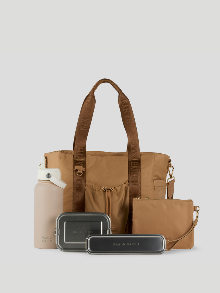 Ultimate Medium Tote - Biscuit With Gold 