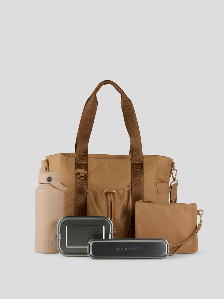 Ultimate Medium Tote - Biscuit With Gold 