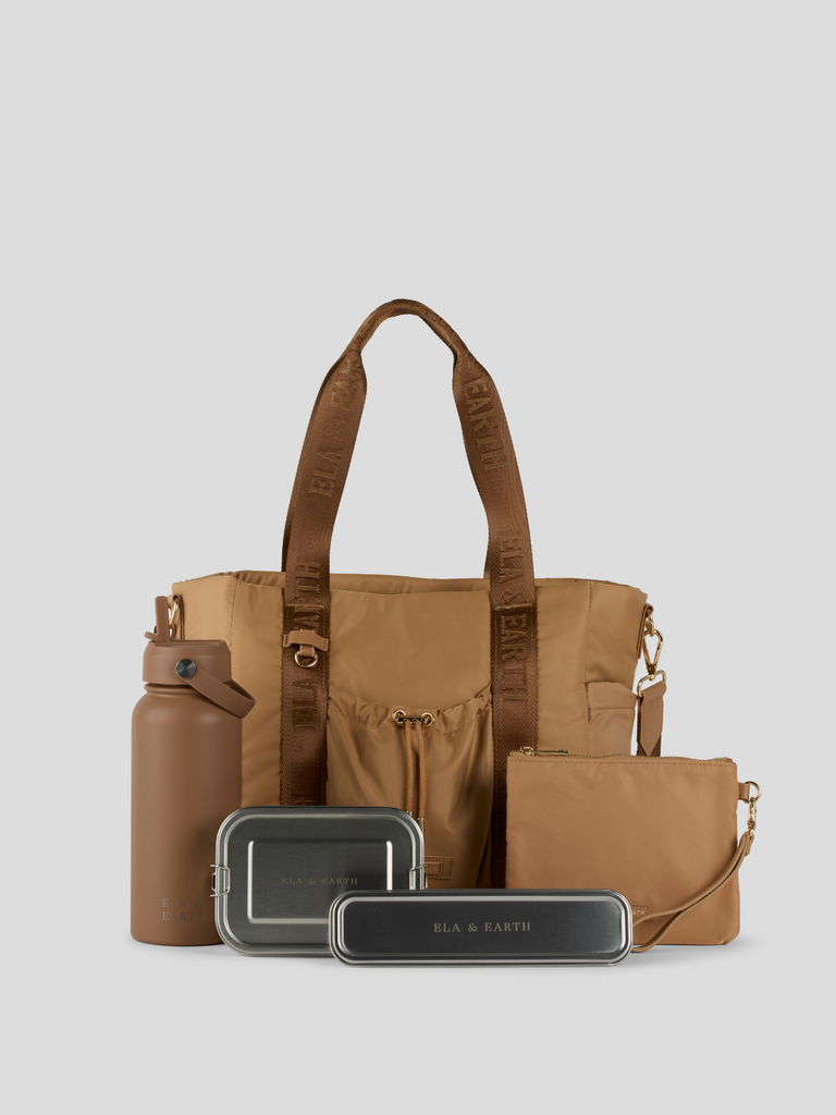Ultimate Medium Tote - Biscuit With Gold 