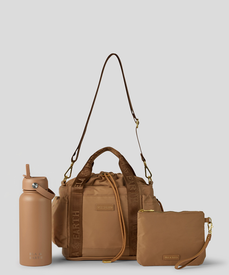 Biscuit Lunch Bucket Bag Set, including Water bottle, Lunch Bucket Bag and Medium Pouch 