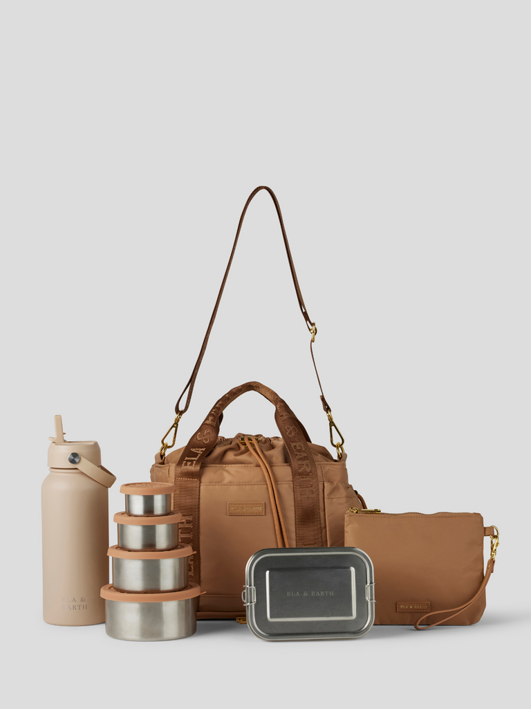 Insulated Lunch Bag Set - beige