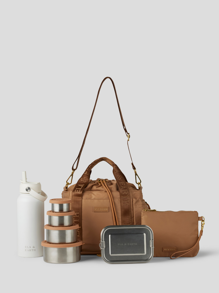 Insulated Lunch Bag Set - white