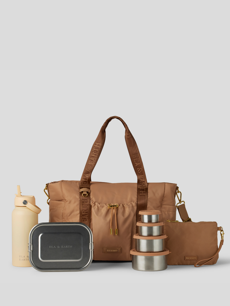 Insulated handbag bundle - butter yellow