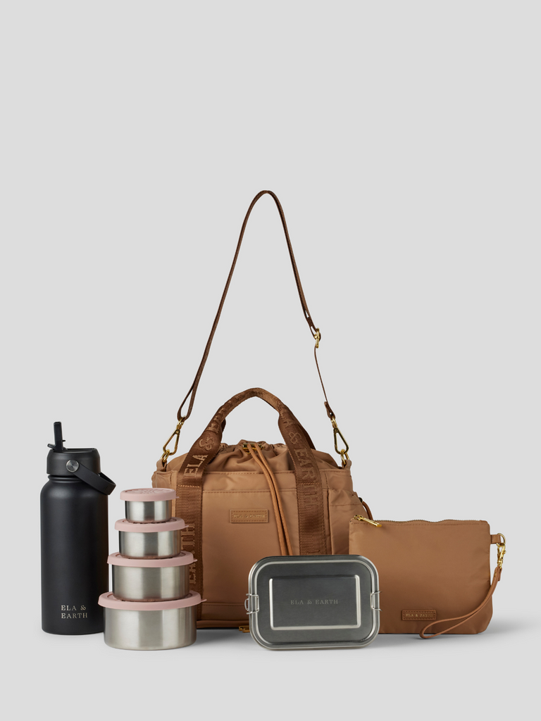 Insulated Lunch Bag Set - black 