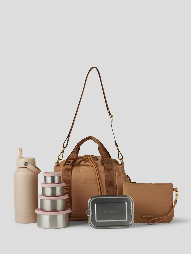 Insulated Lunch Bag Set - beige