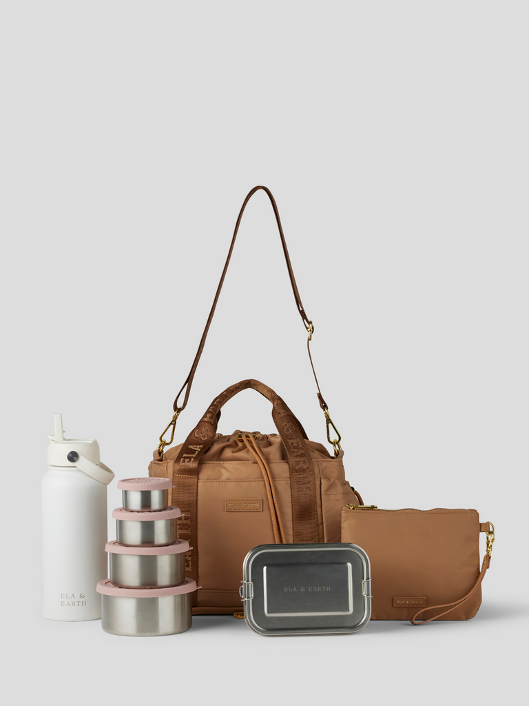 Insulated Lunch Bag Set - white 