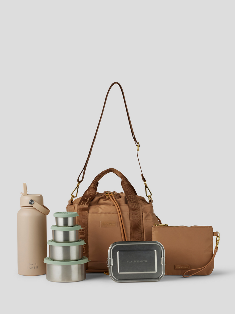 Insulated Lunch Bag Set - beige