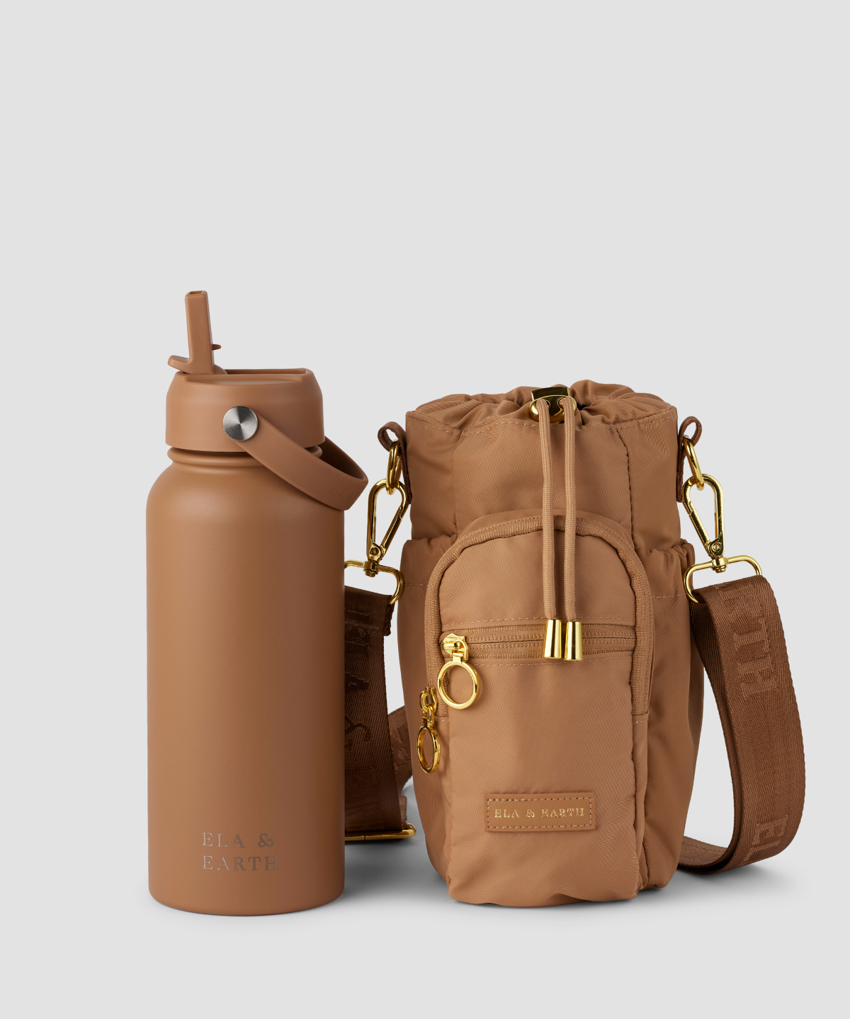 Biscuit Water Bottle and Water Bottle Bag 