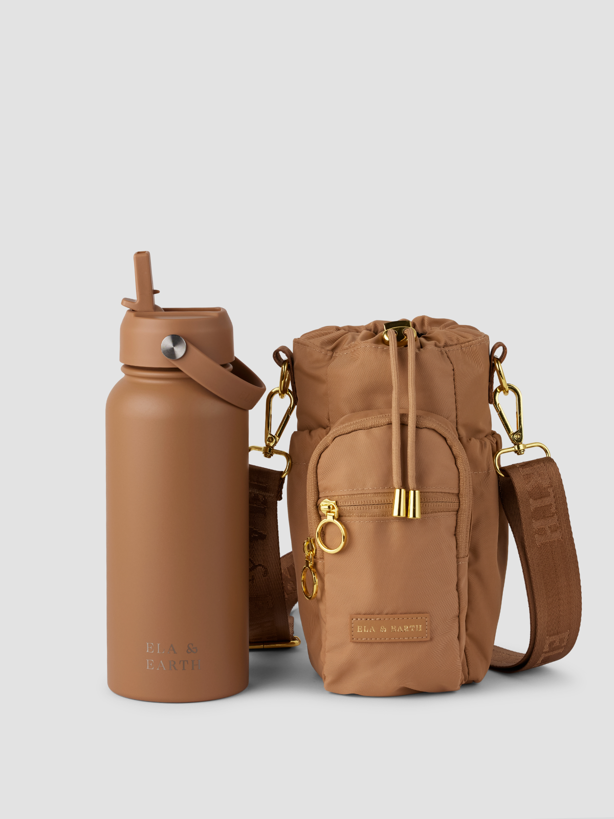 Biscuit Water Bottle and Water Bottle Bag 