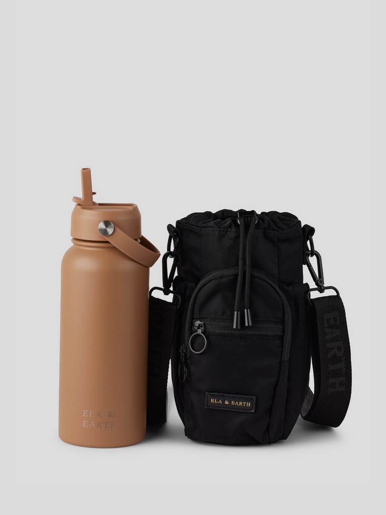 water bottle bag and 1 litre water bottle 