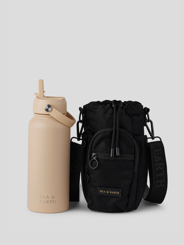 water bottle bag and 1 litre water bottle 