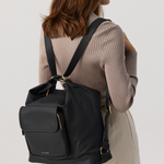 Convertible Tote Backpack - Black 
