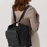 Convertible Tote Backpack - Black 