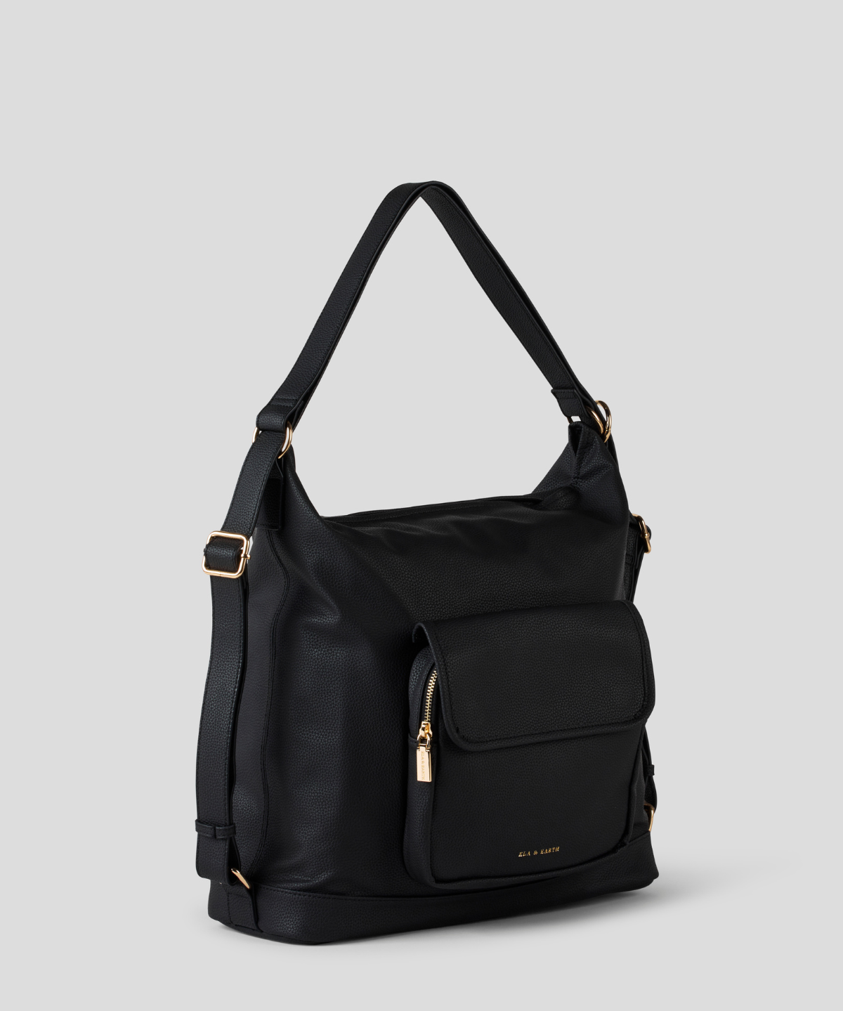 Chic Small Tote Backpack - Black 