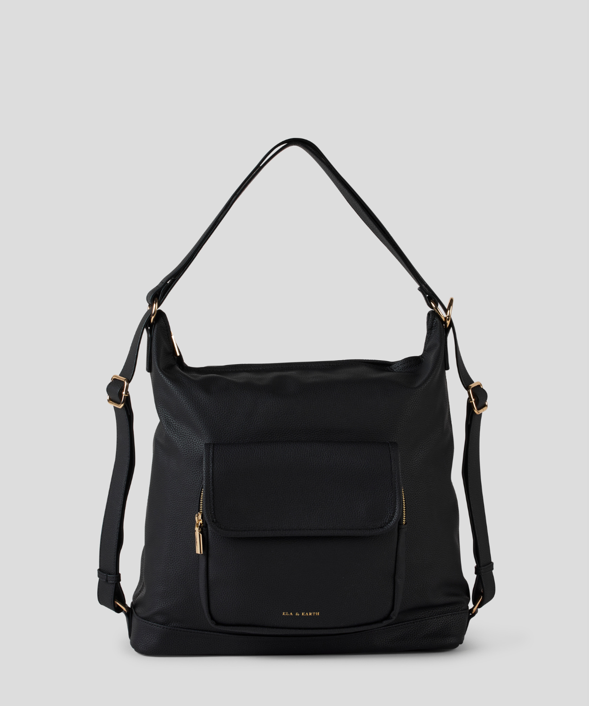Convertible Tote Backpack - Black 
