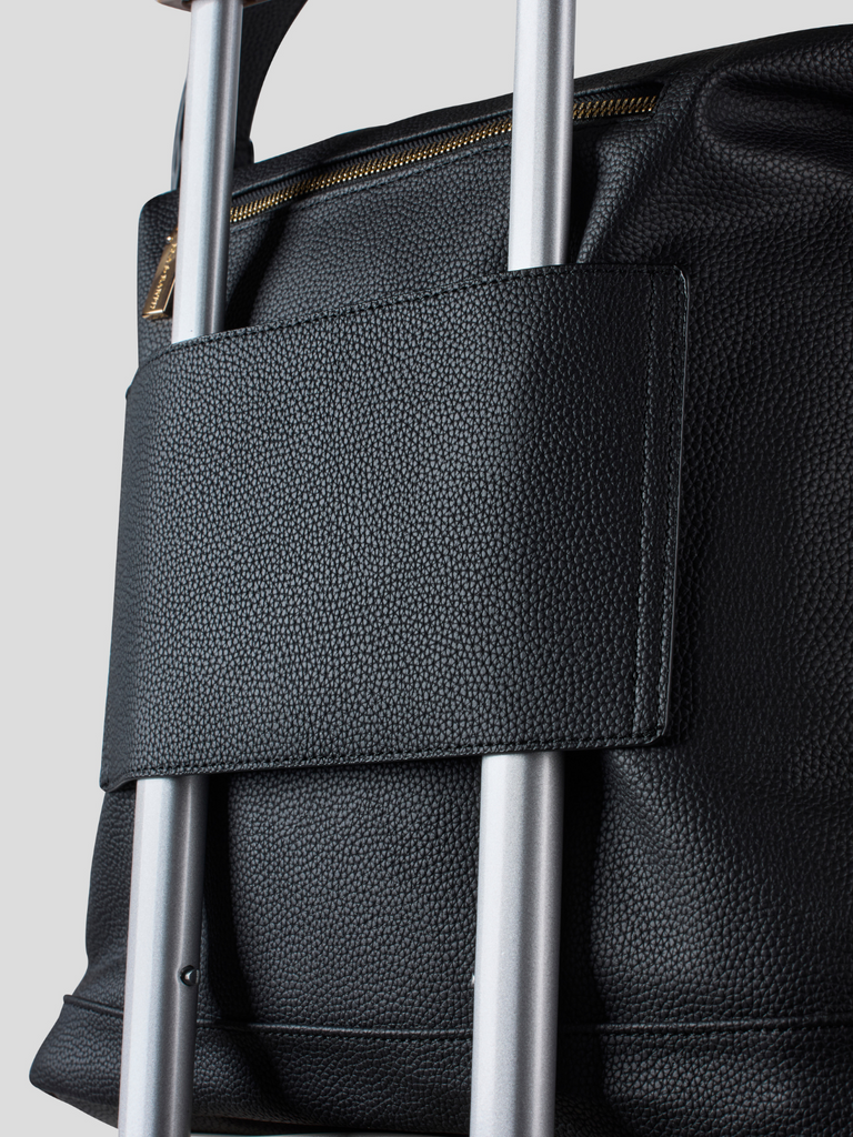 Vegan Leather Backpack - Black 