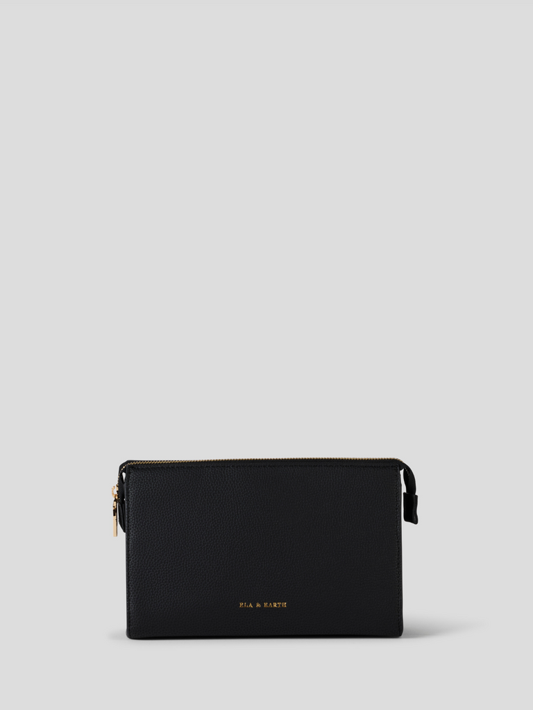 Compact Cosmetic Pouch - Black