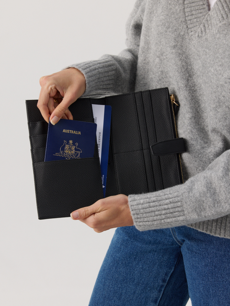 Family Travel Essentials - Black With Gold 
