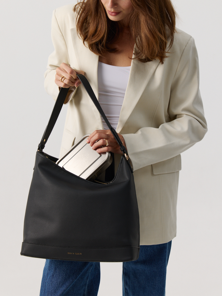 Fashionable Insulated Handbag - Black 