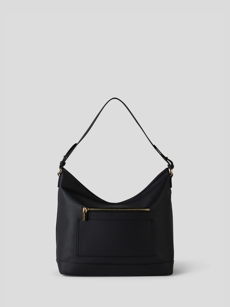 Stylish Insulated Slouch Pouch - Black 