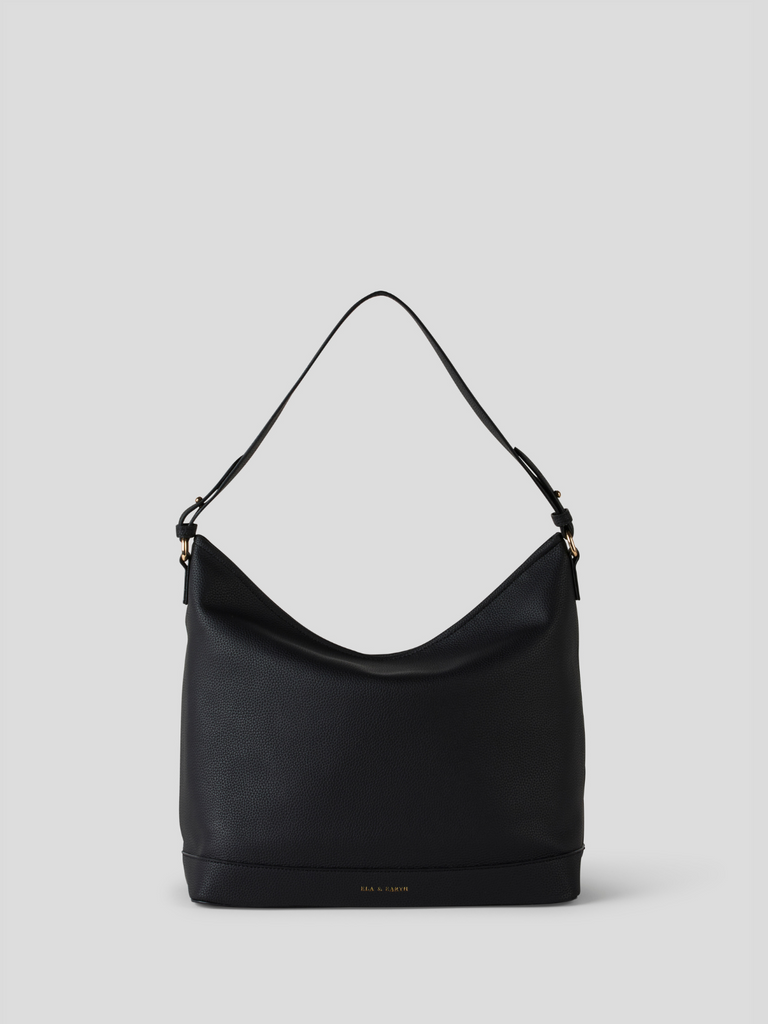 Small Insulated Slouch Bag - Black