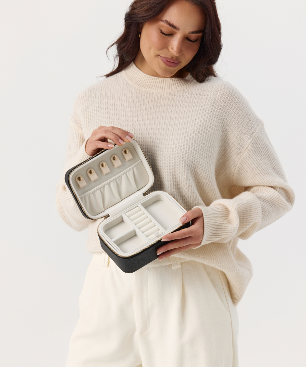 Black With Gold - Arden Jewellery Case [Large]