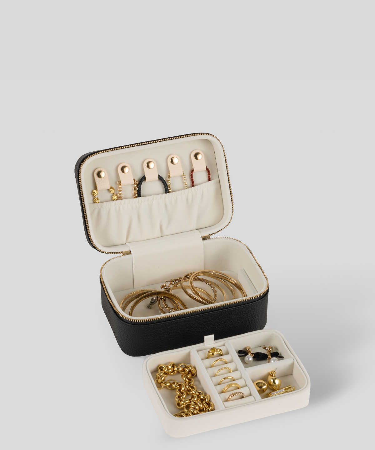 Black With Gold - Arden Jewellery Case [Large]