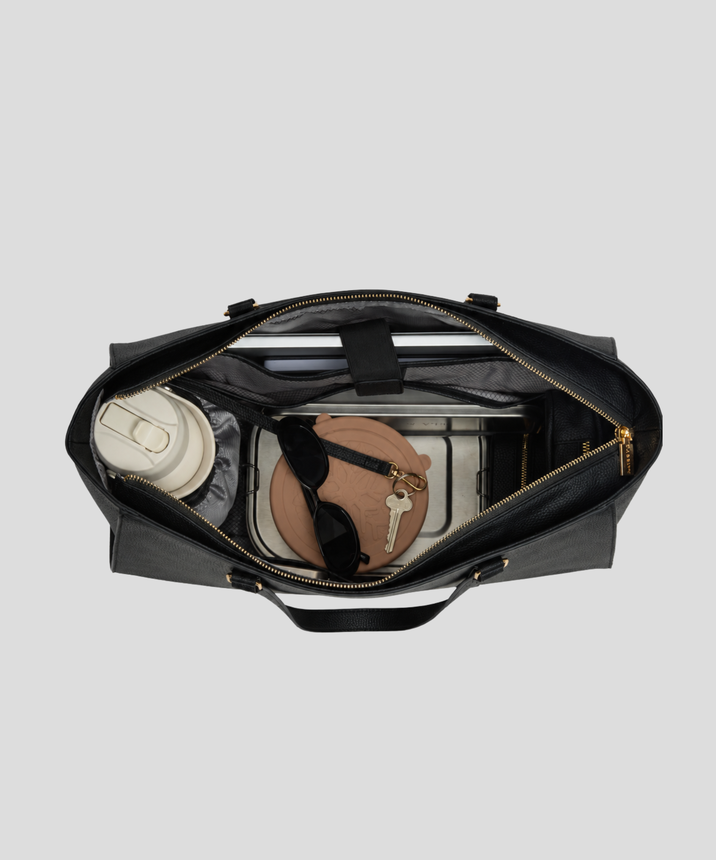 Black With Gold - Arden Insulated Tote Bag [Large]