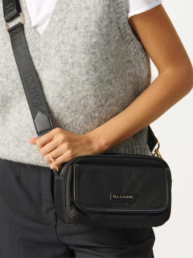 Chic Crossbody & Wallet Combo - black and gold 