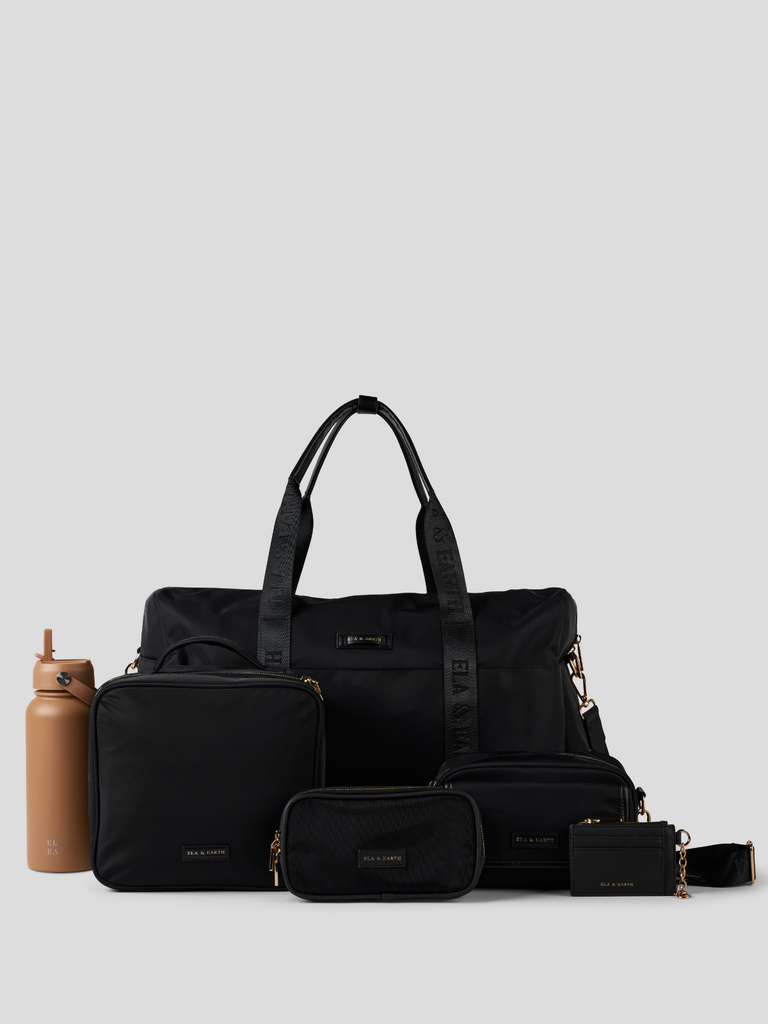 Chic Deluxe Travel Essential Set / Black / Biscuit 