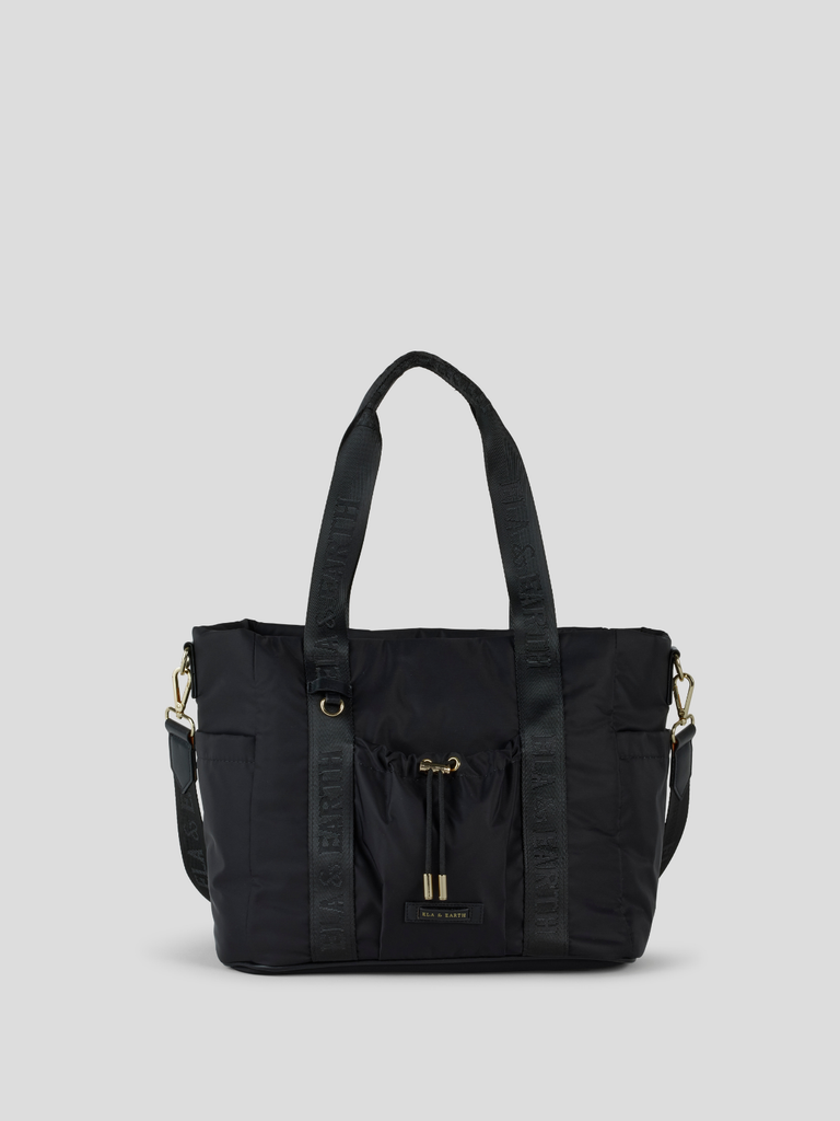 Stylish Tote Bag - Black With Gold 