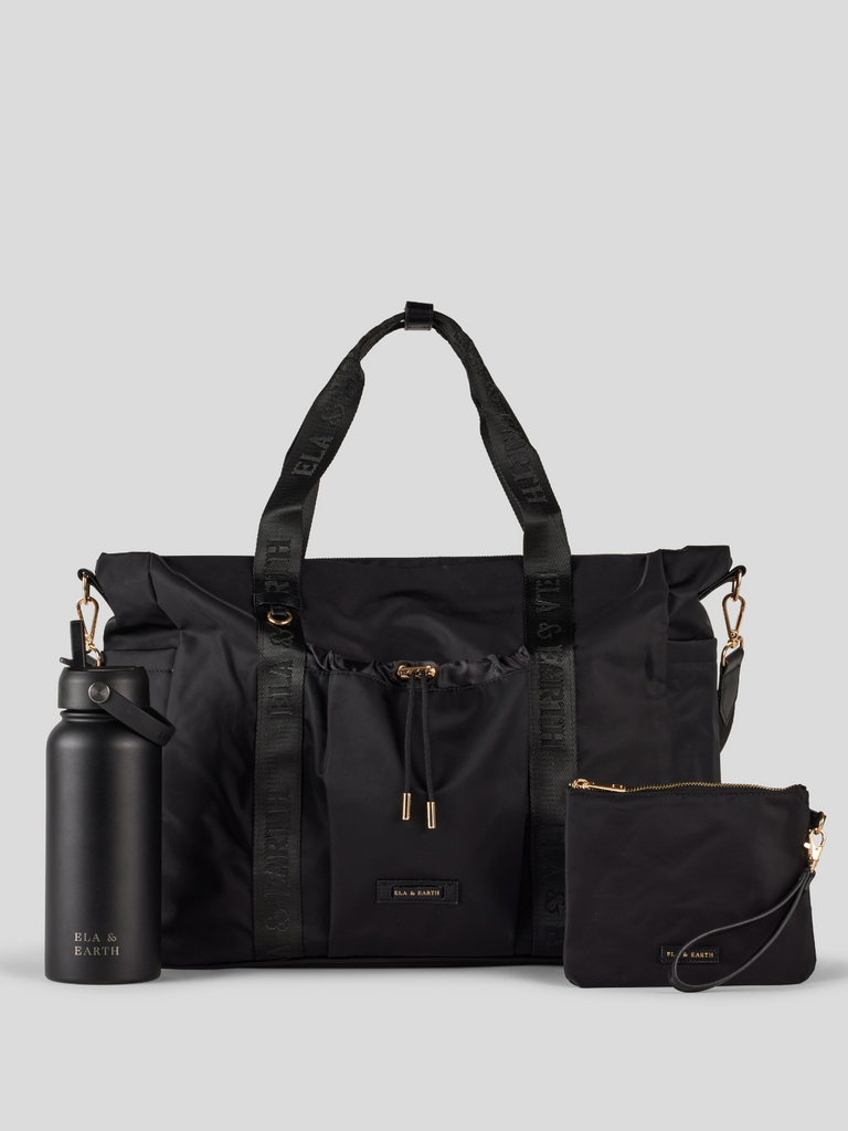 Overnight Set - Black With Gold 